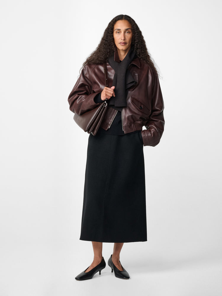 Kendal Leather Jacket in Oxblood