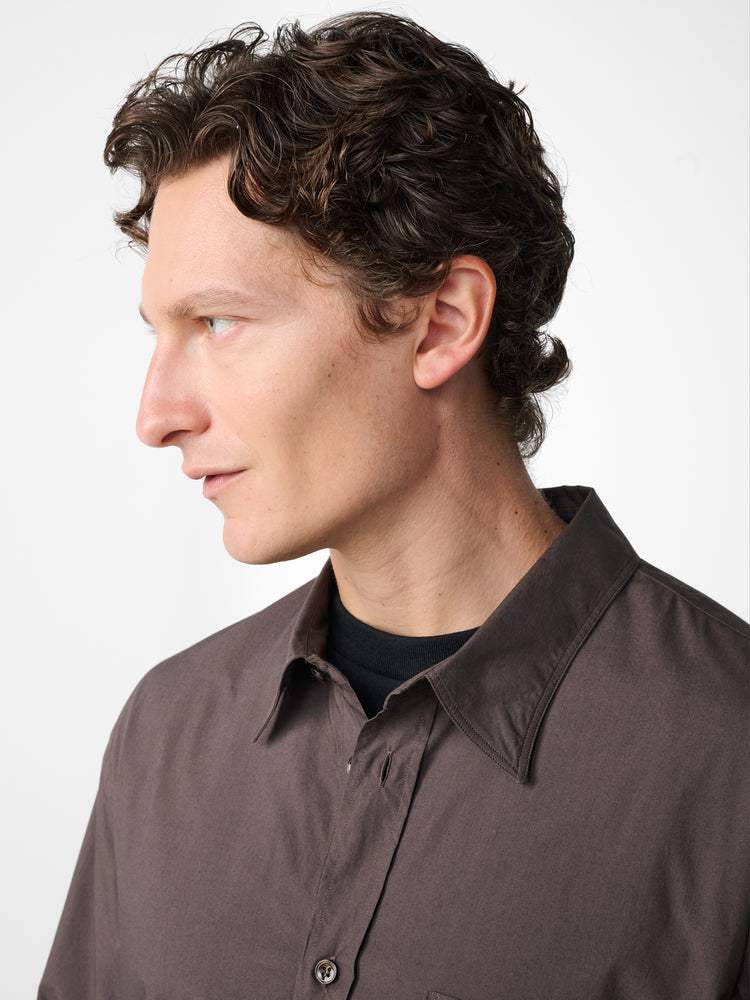 Kingston Poplin Shirt in Chocolate