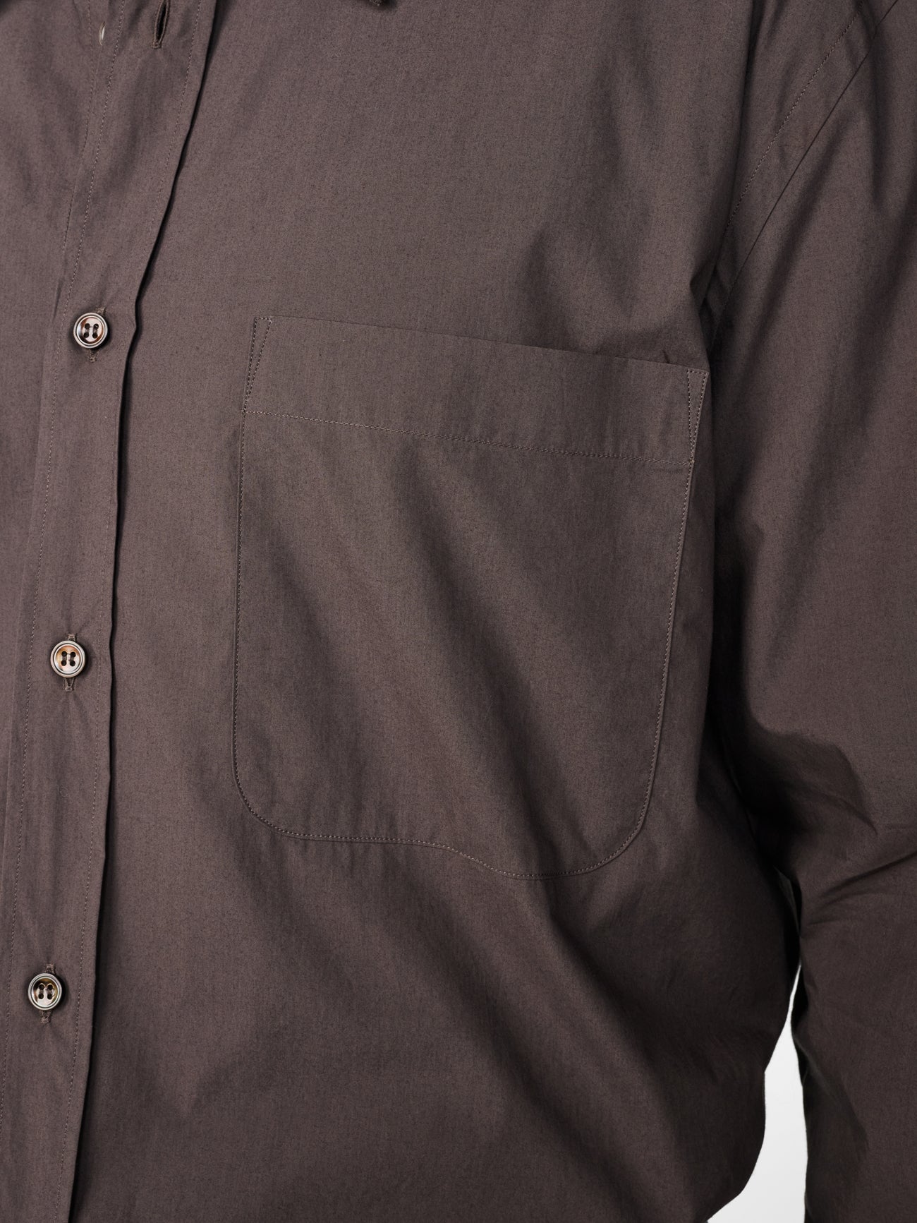 Kingston Poplin Shirt in Chocolate