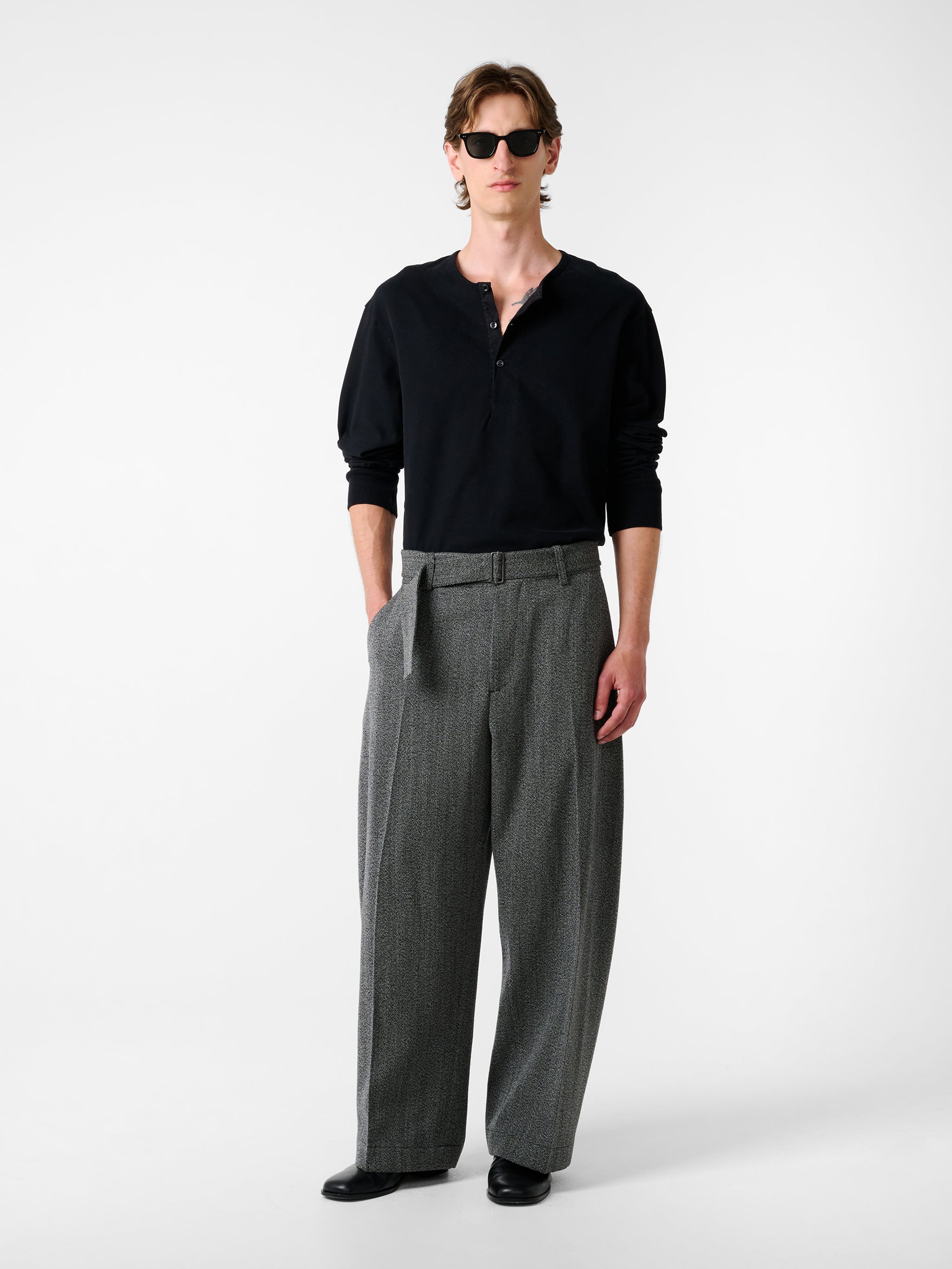 Kuyto Long Sleeve Jersey in Black – Studio Nicholson