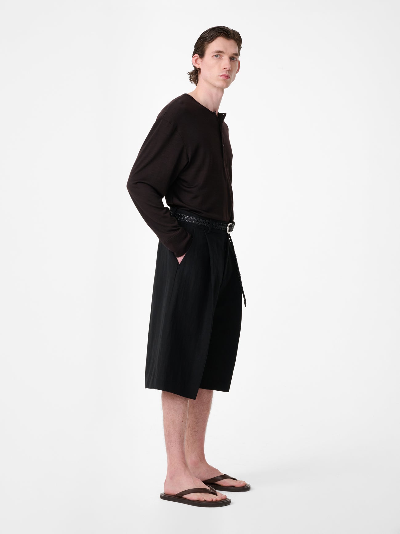 Kuyto Long Sleeve Jersey in Black Grape