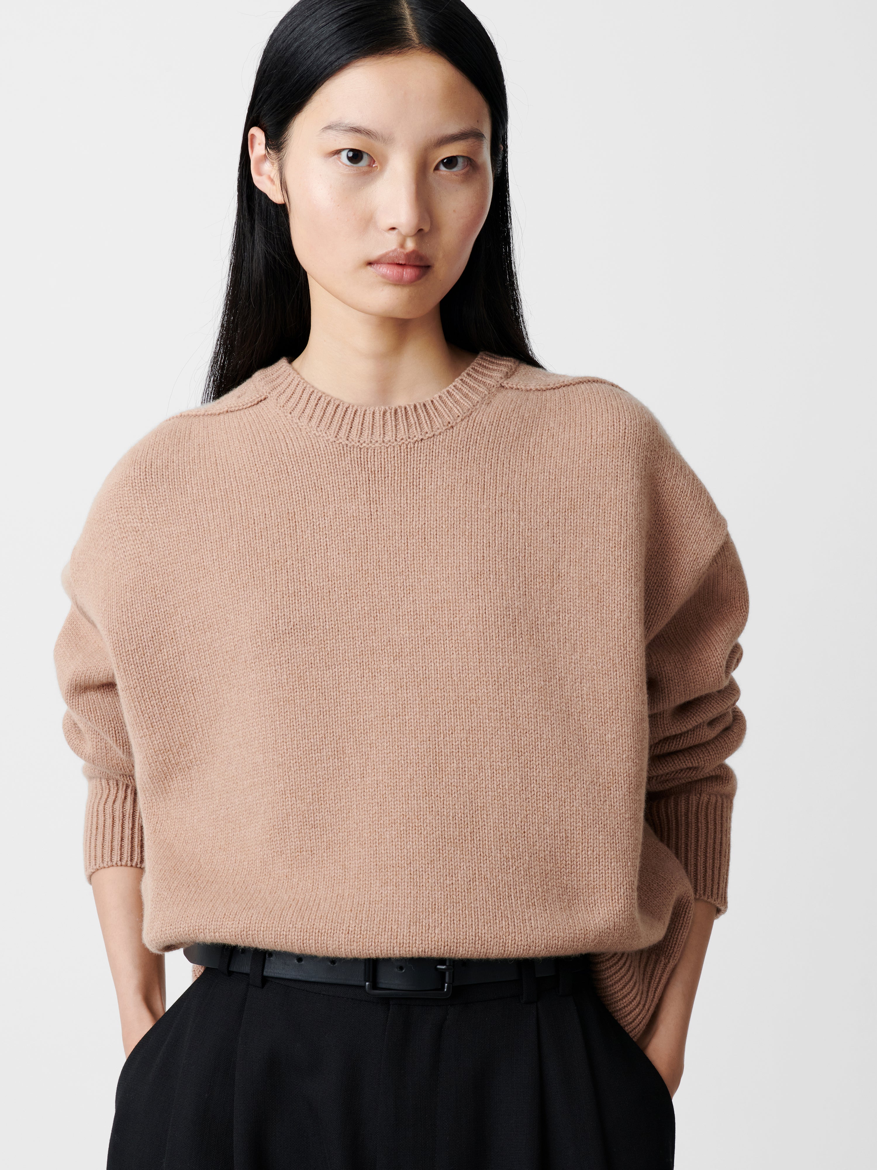 Lago Knit in Camel | Oversized Jumper | Studio Nicholson