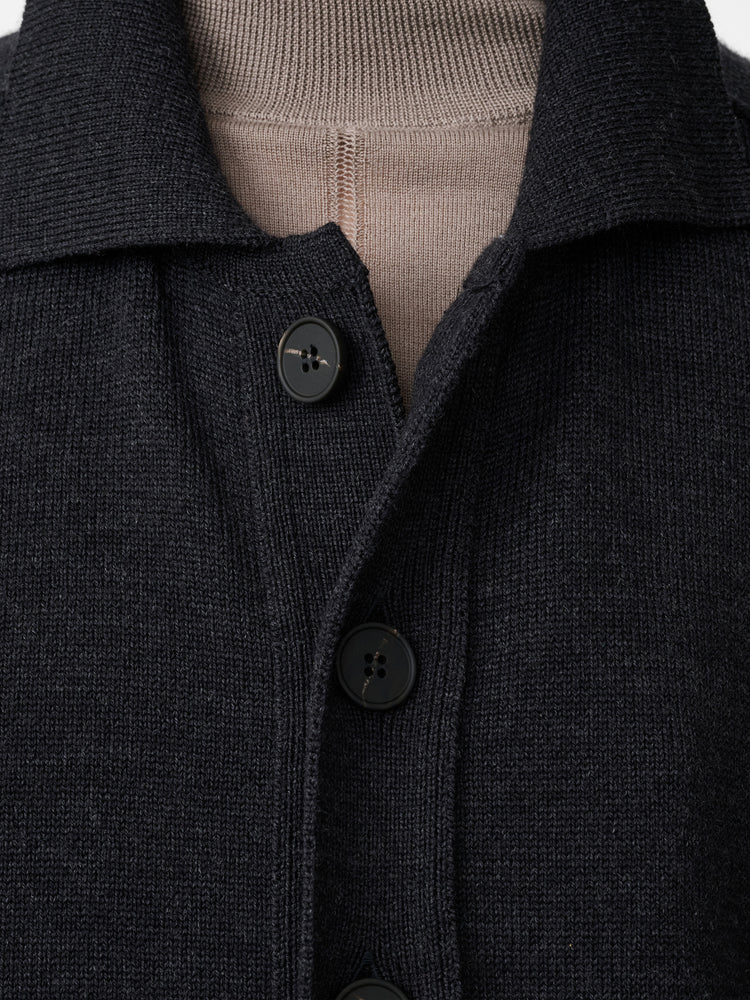 Lanark Cardigan in Coal