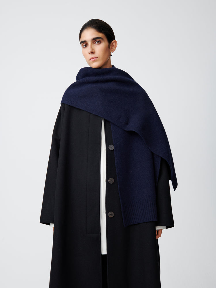 Leda Scarf in Darkest Navy