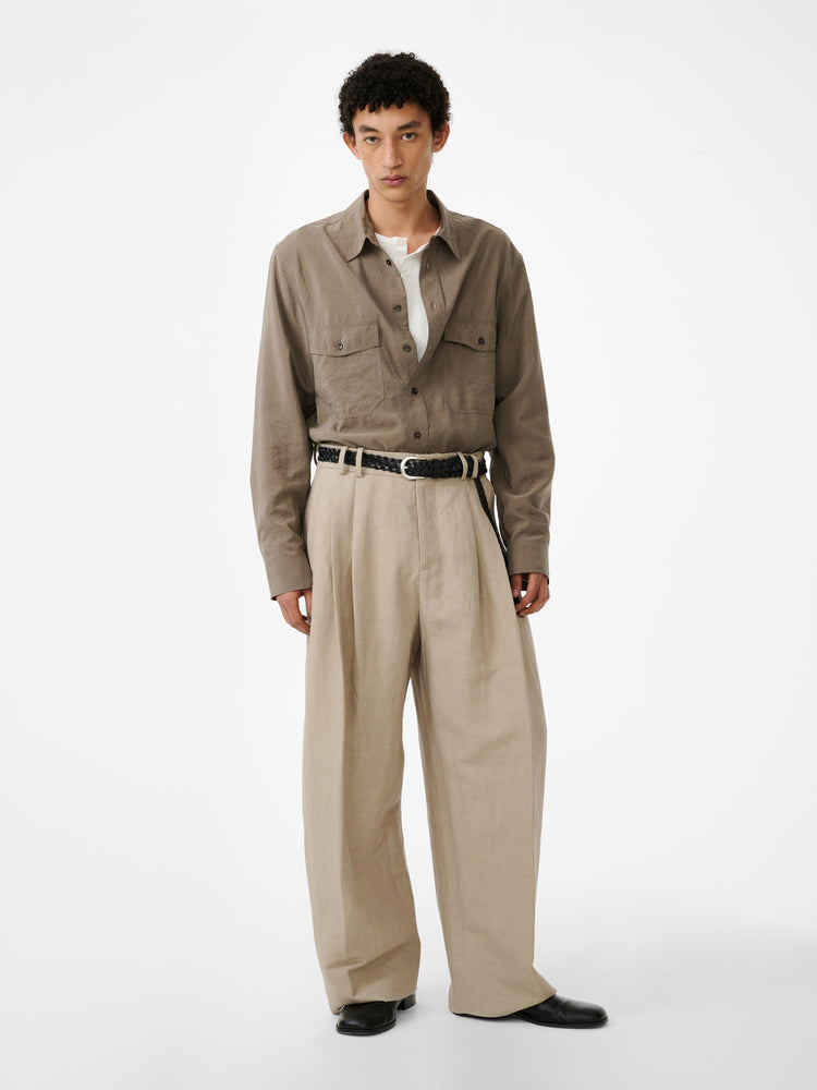 Line Linen Pant in Sand