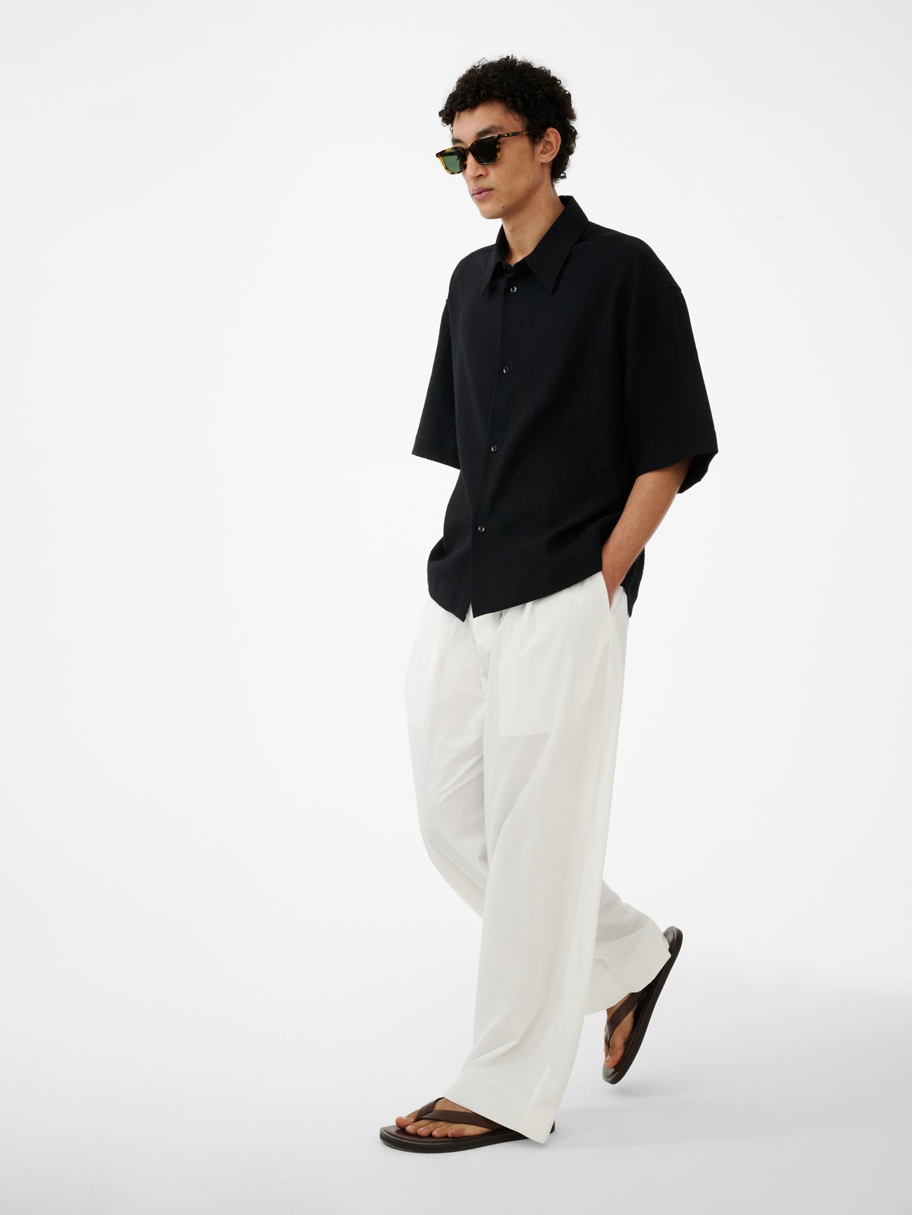 lined white dress pants Jack Victor Men's Parma Pleated Linen & Cotton Stretch Twill Dress Pants - White