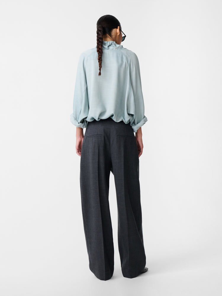 Lira Pant in Slate Melagne