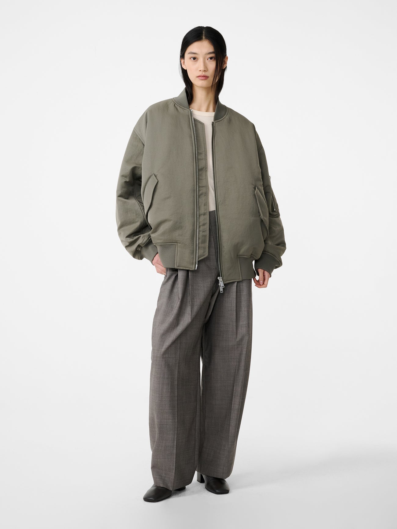 Lira Pant in Warm Grey - Studio Nicholson