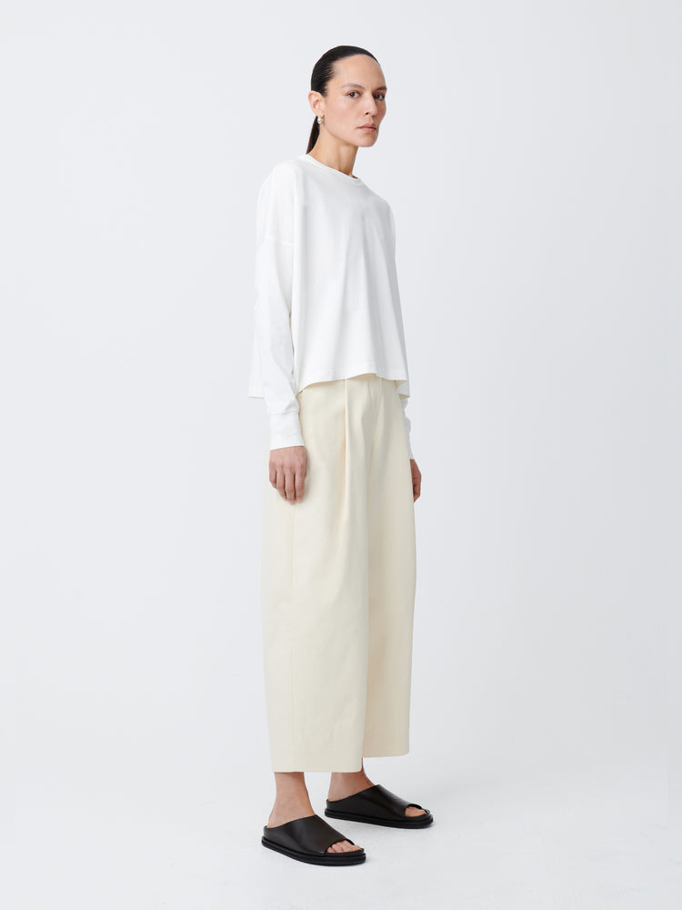 Loop Long Sleeve T-Shirt in Optic White