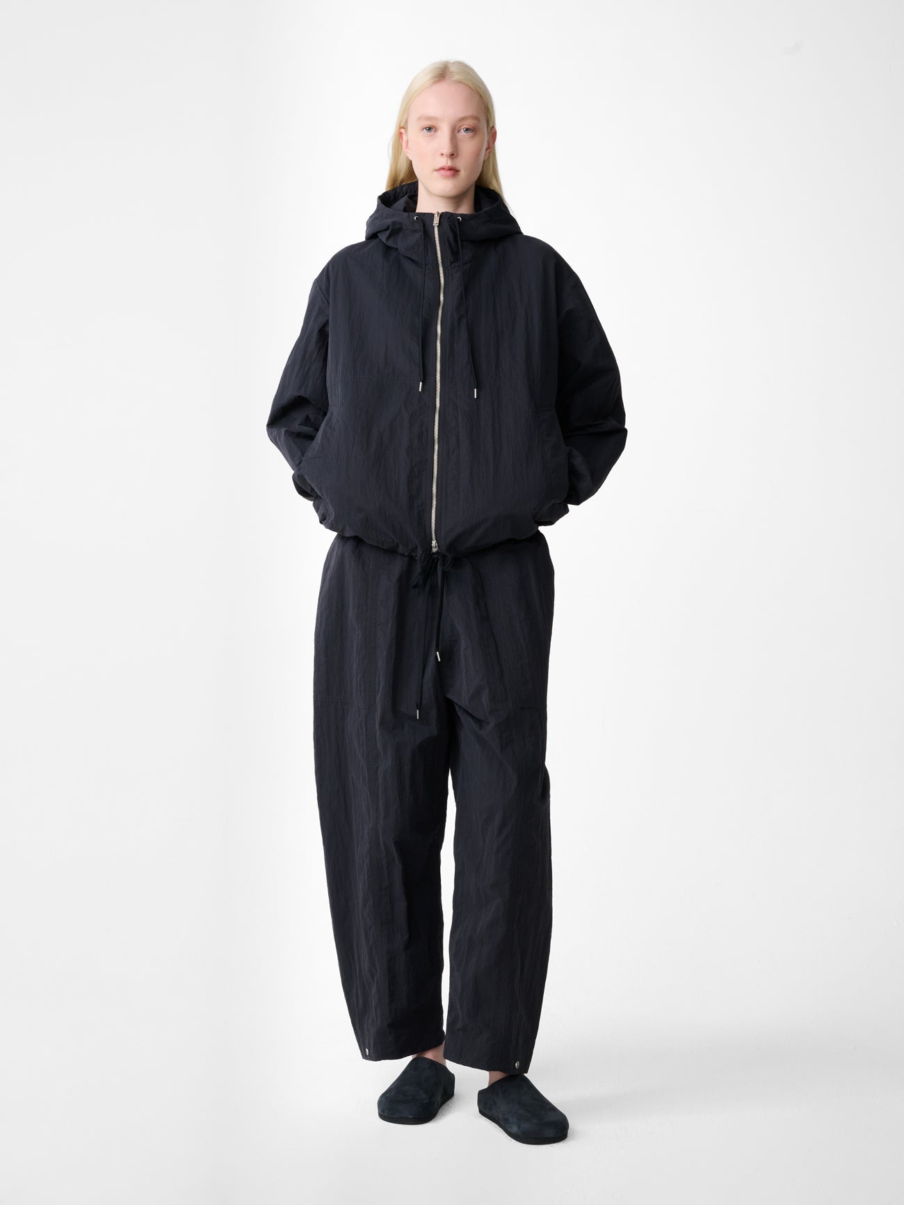 Lorca Drawstring Pant in Black - Studio Nicholson