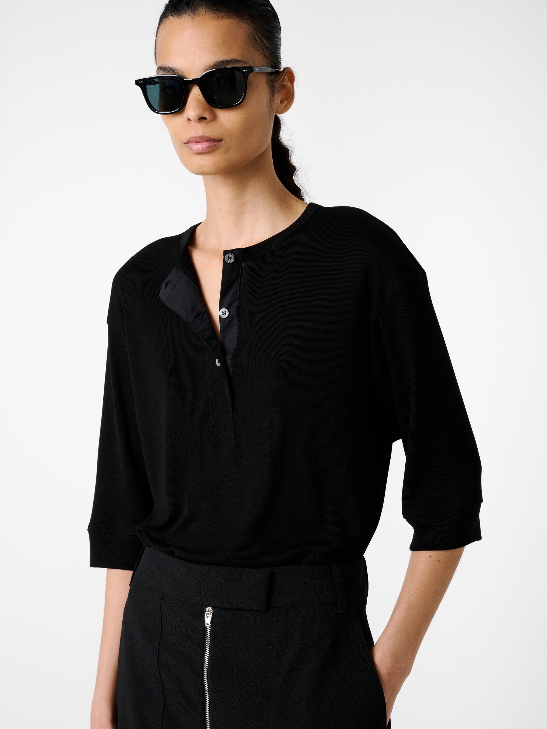 Lorem Jersey in Black - Studio Nicholson