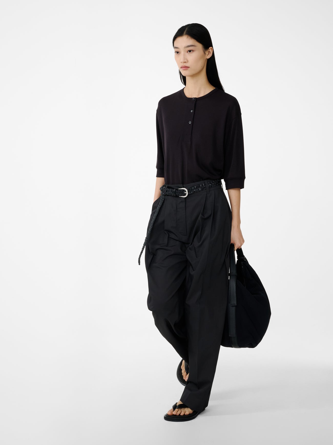 Lorem Jersey in Black Grape - Studio Nicholson