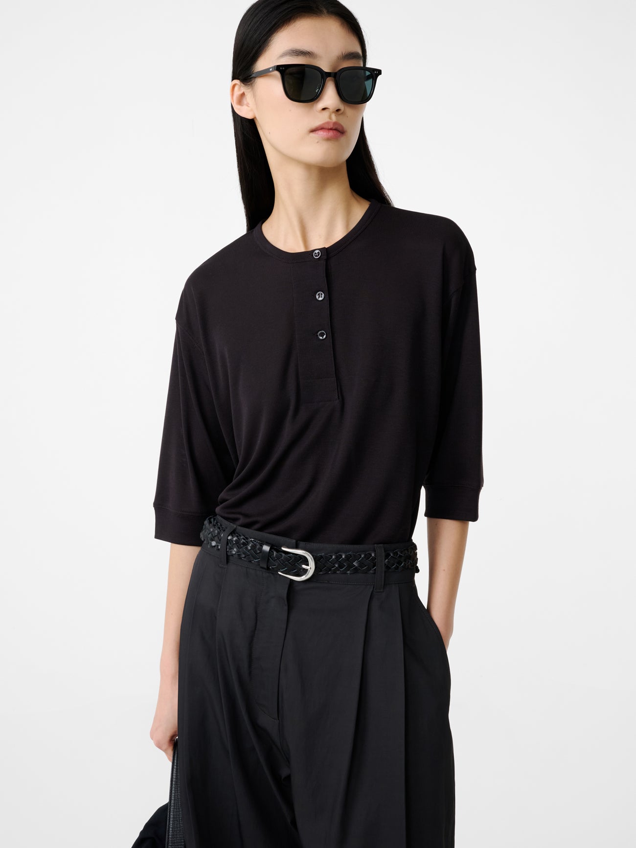 Lorem Jersey in Black Grape - Studio Nicholson