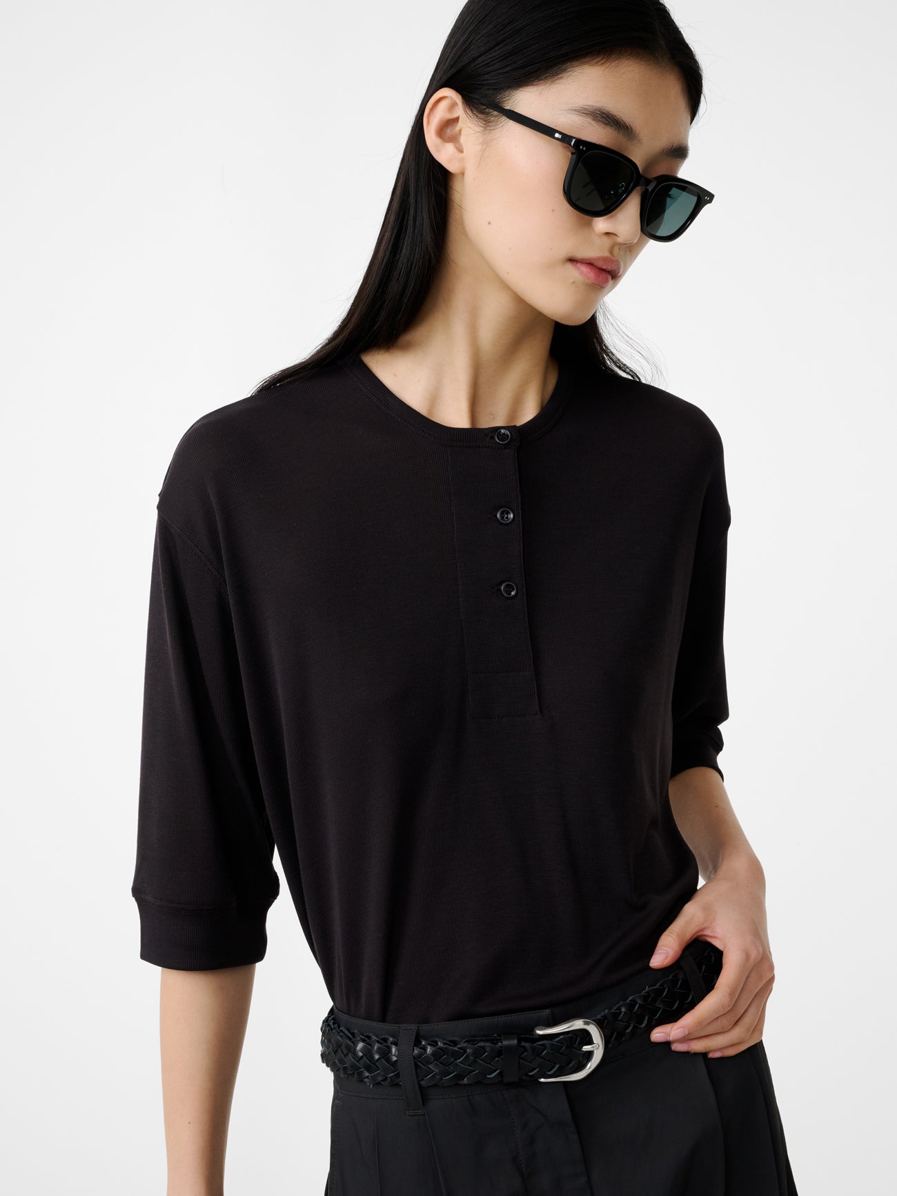 Lorem Jersey in Black Grape - Studio Nicholson