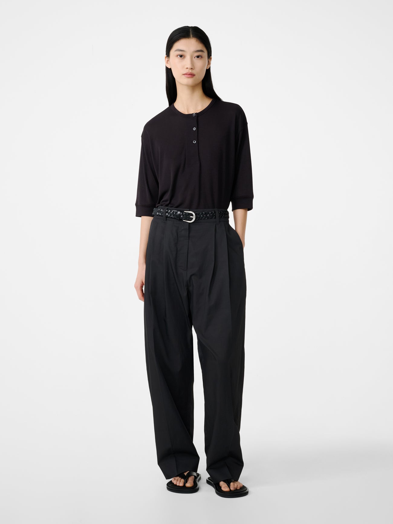 Lorem Jersey in Black Grape - Studio Nicholson