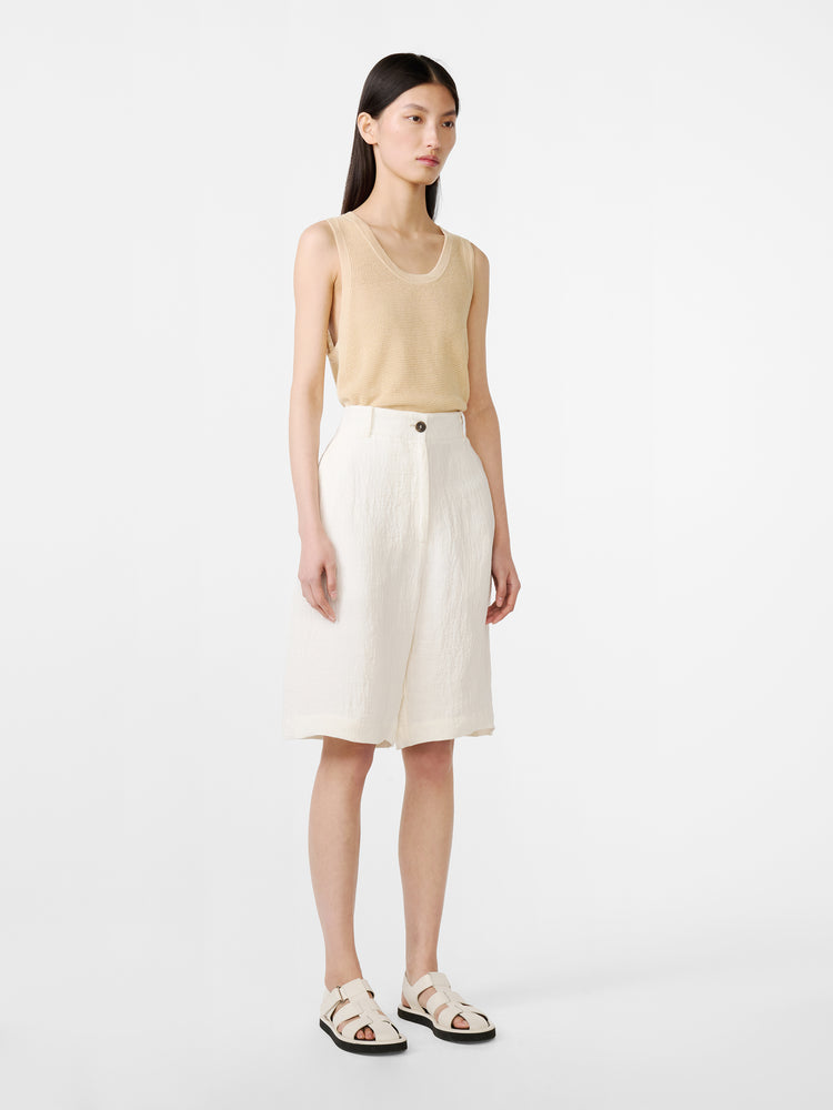Luna Linen Short in Parchment