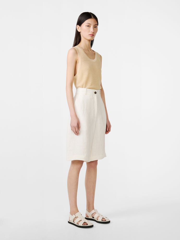 Luna Linen Short in Parchment