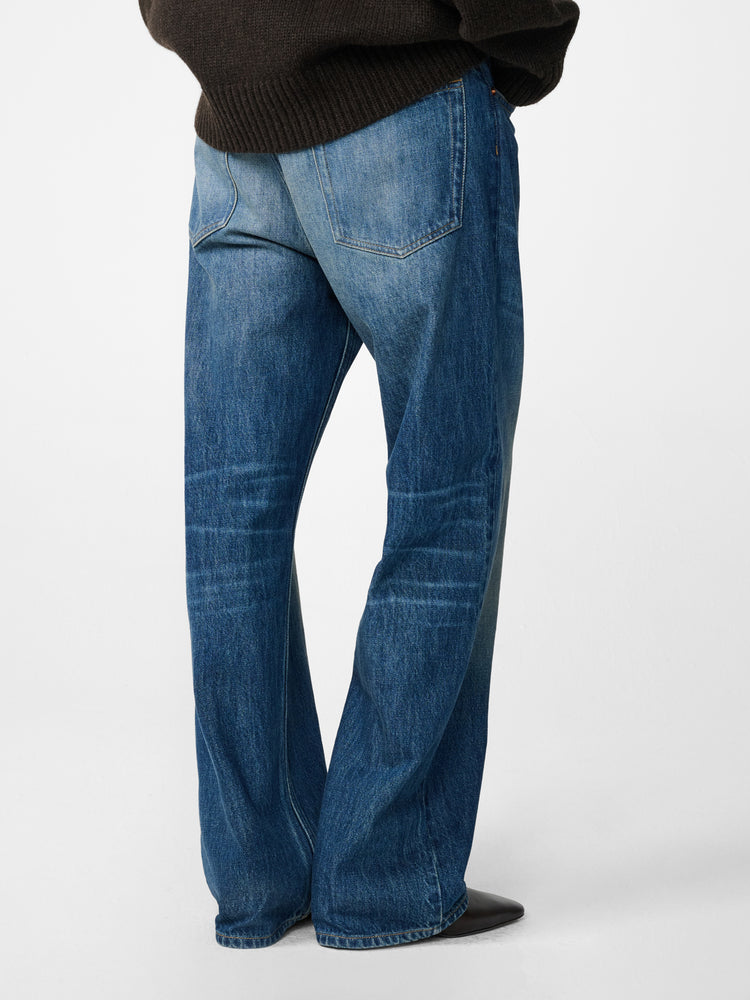 Luxor Straight Leg Denim Pant in Thrashed Indigo Wash