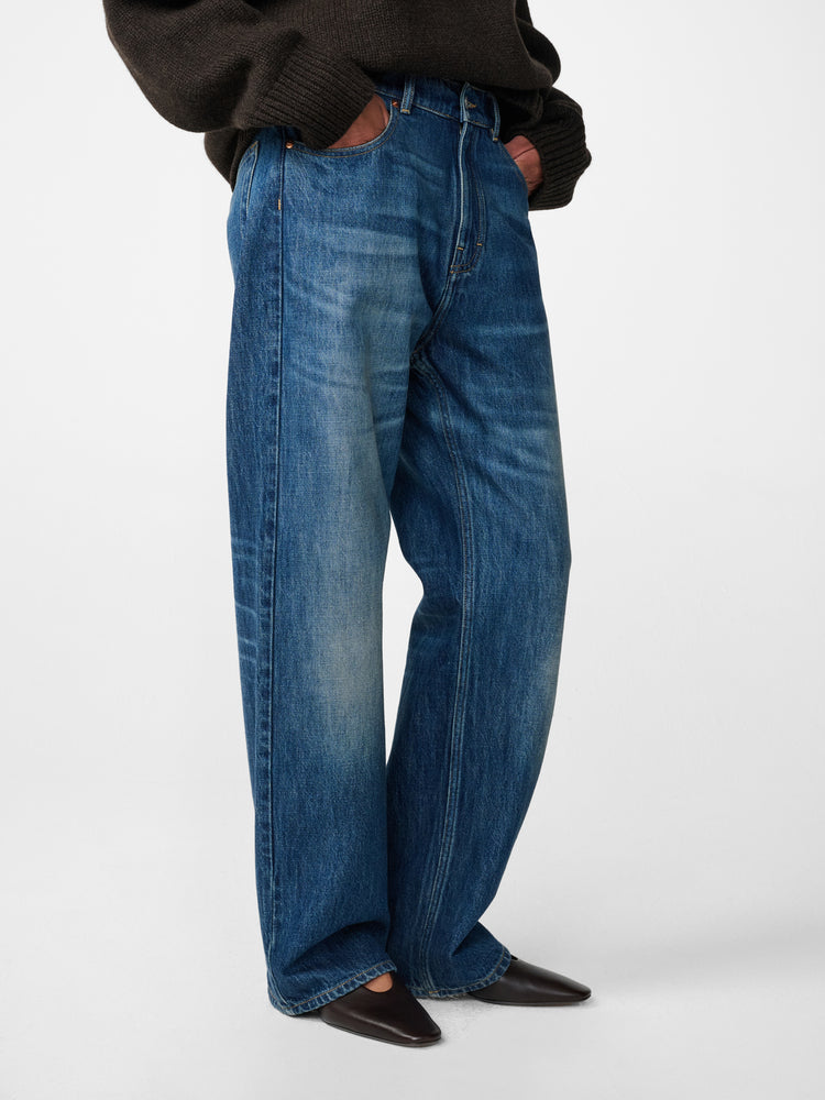 Luxor Straight Leg Denim Pant in Thrashed Indigo Wash