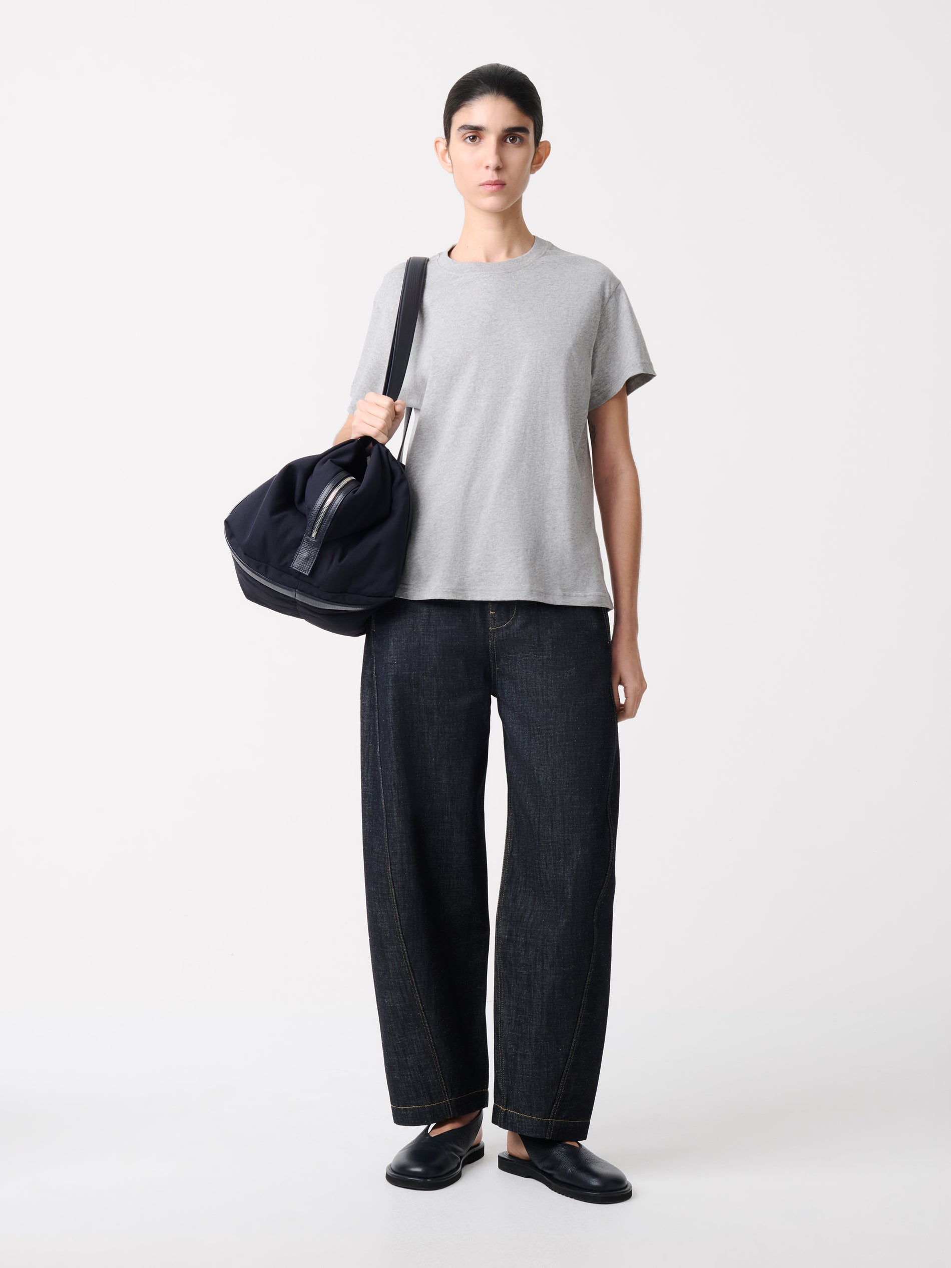 Marine T-Shirt in Grey Marl - Studio Nicholson