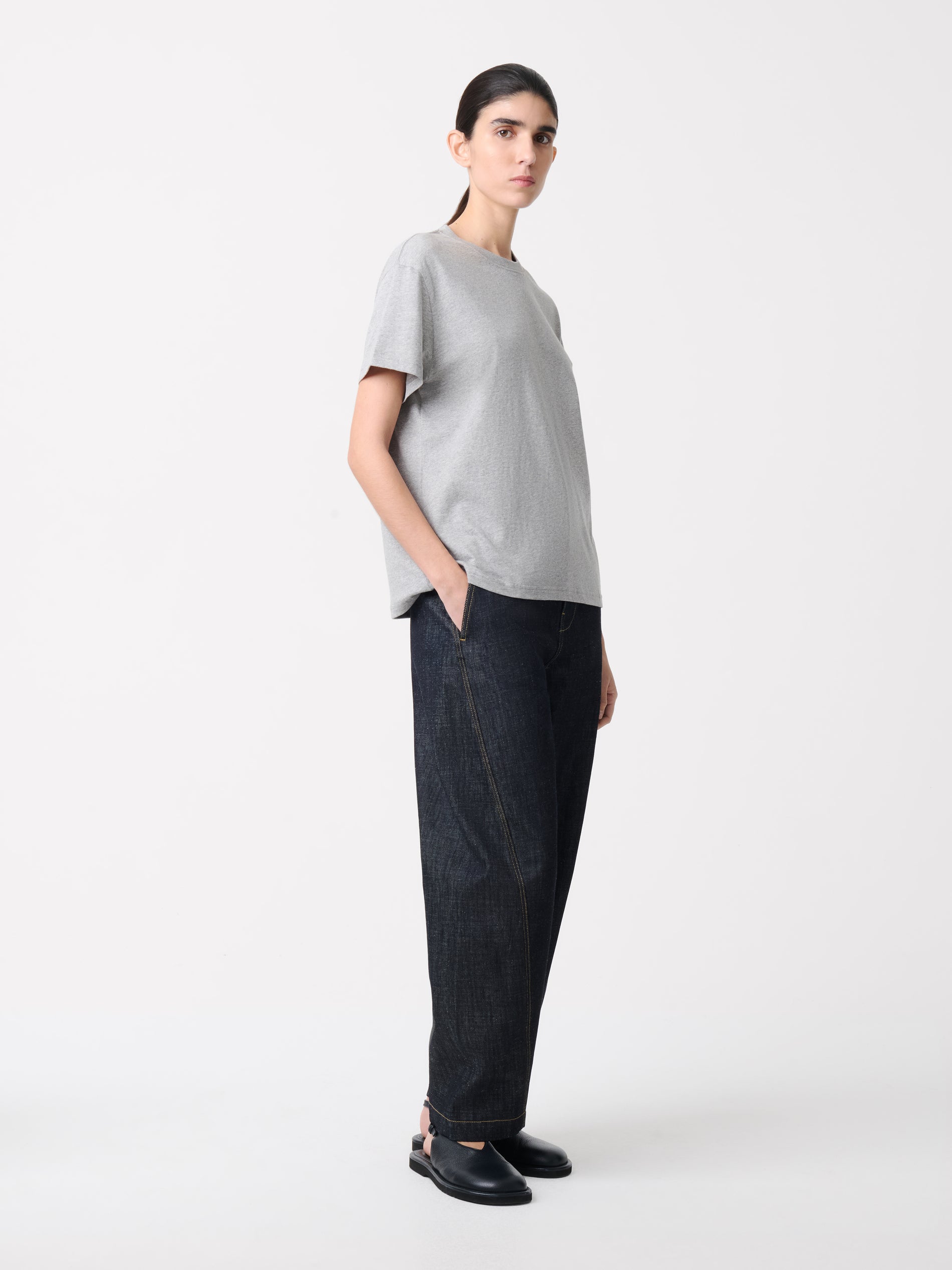 Marine T-Shirt in Grey Marl - Studio Nicholson