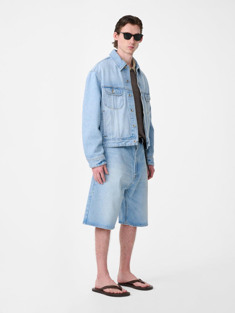 Marylebone Denim Short in Bleached Wash