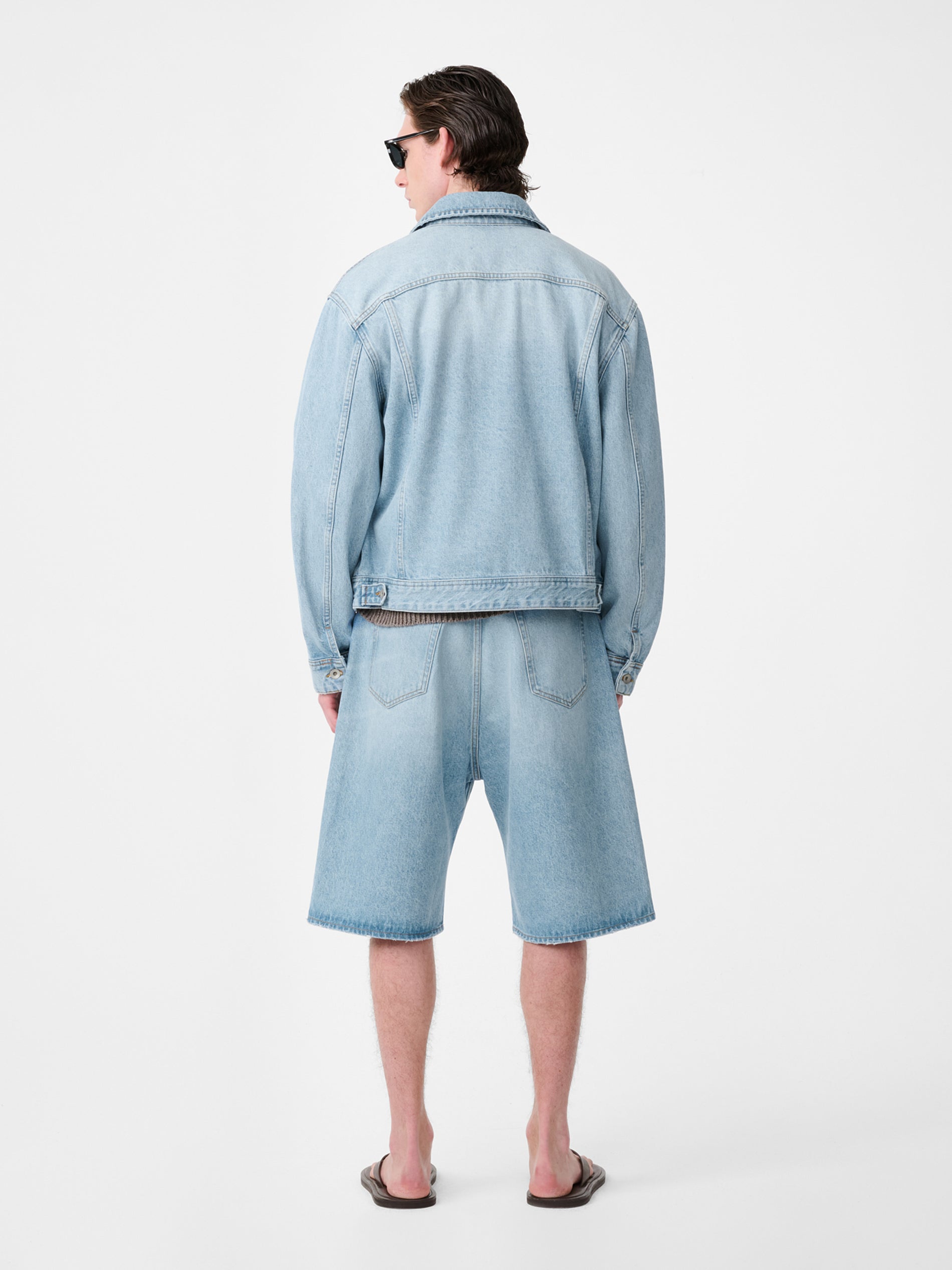 Marylebone Denim Short in Bleached Wash