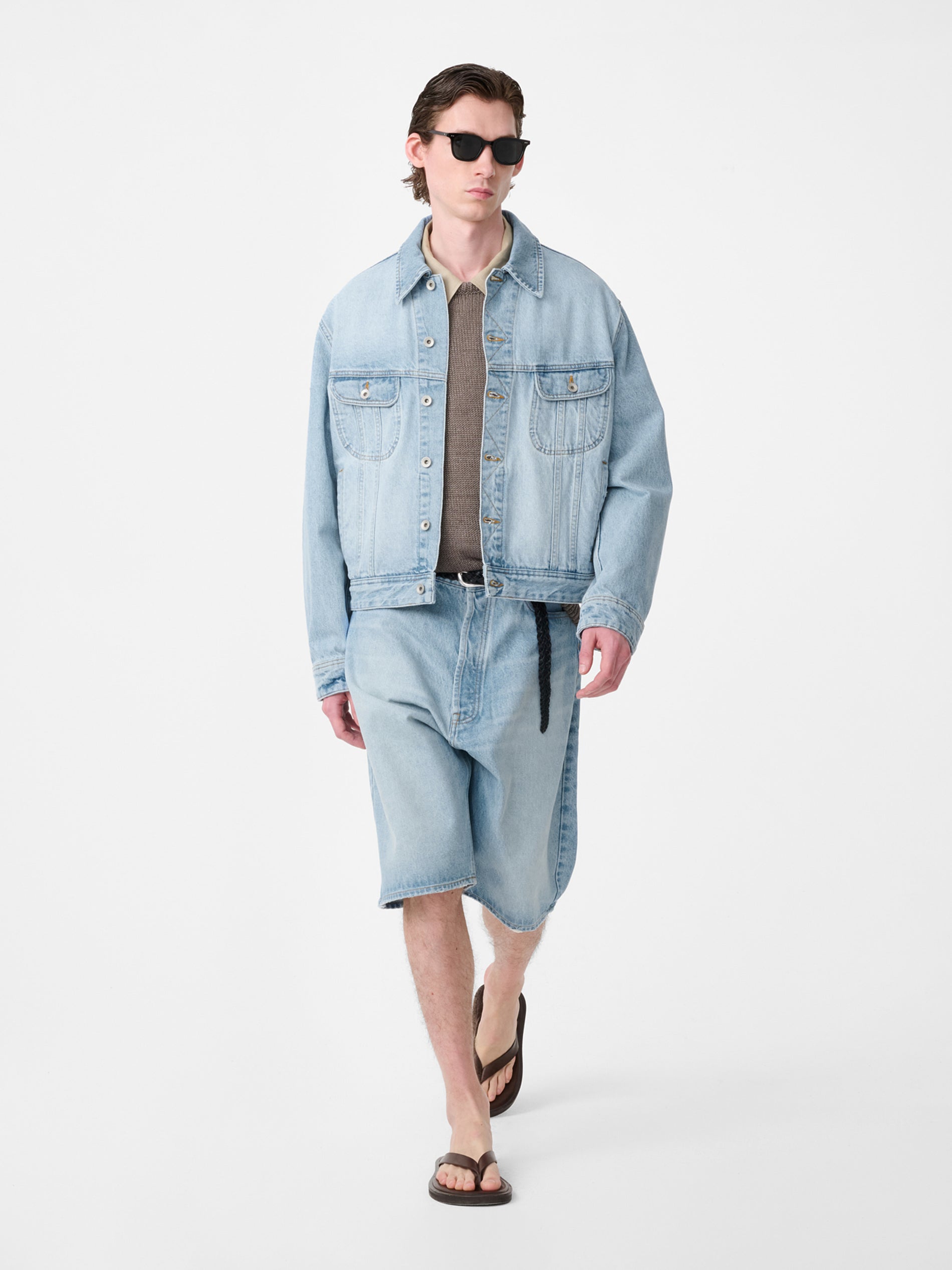 Marylebone Denim Short in Bleached Wash