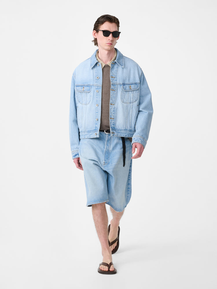 Marylebone Denim Short in Bleached Wash