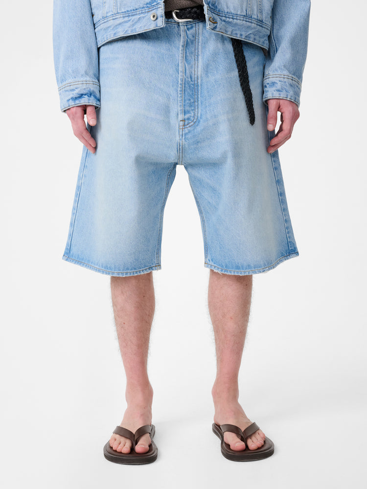 Marylebone Denim Short in Bleached Wash