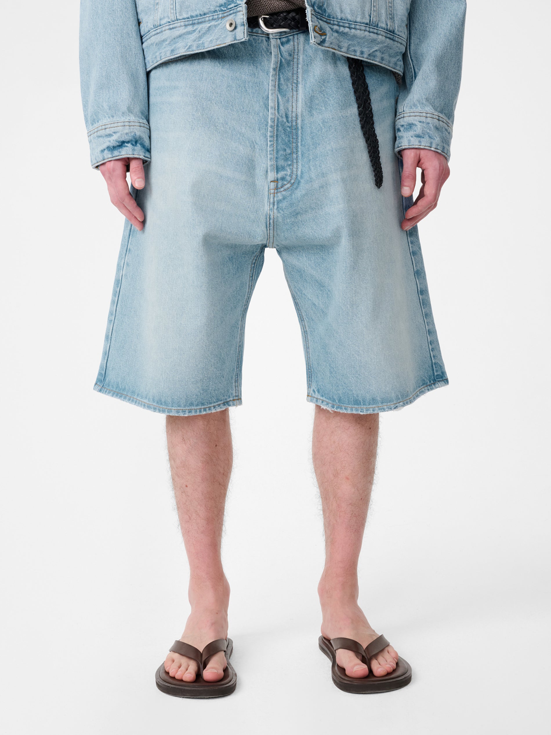 Marylebone Denim Short in Bleached Wash