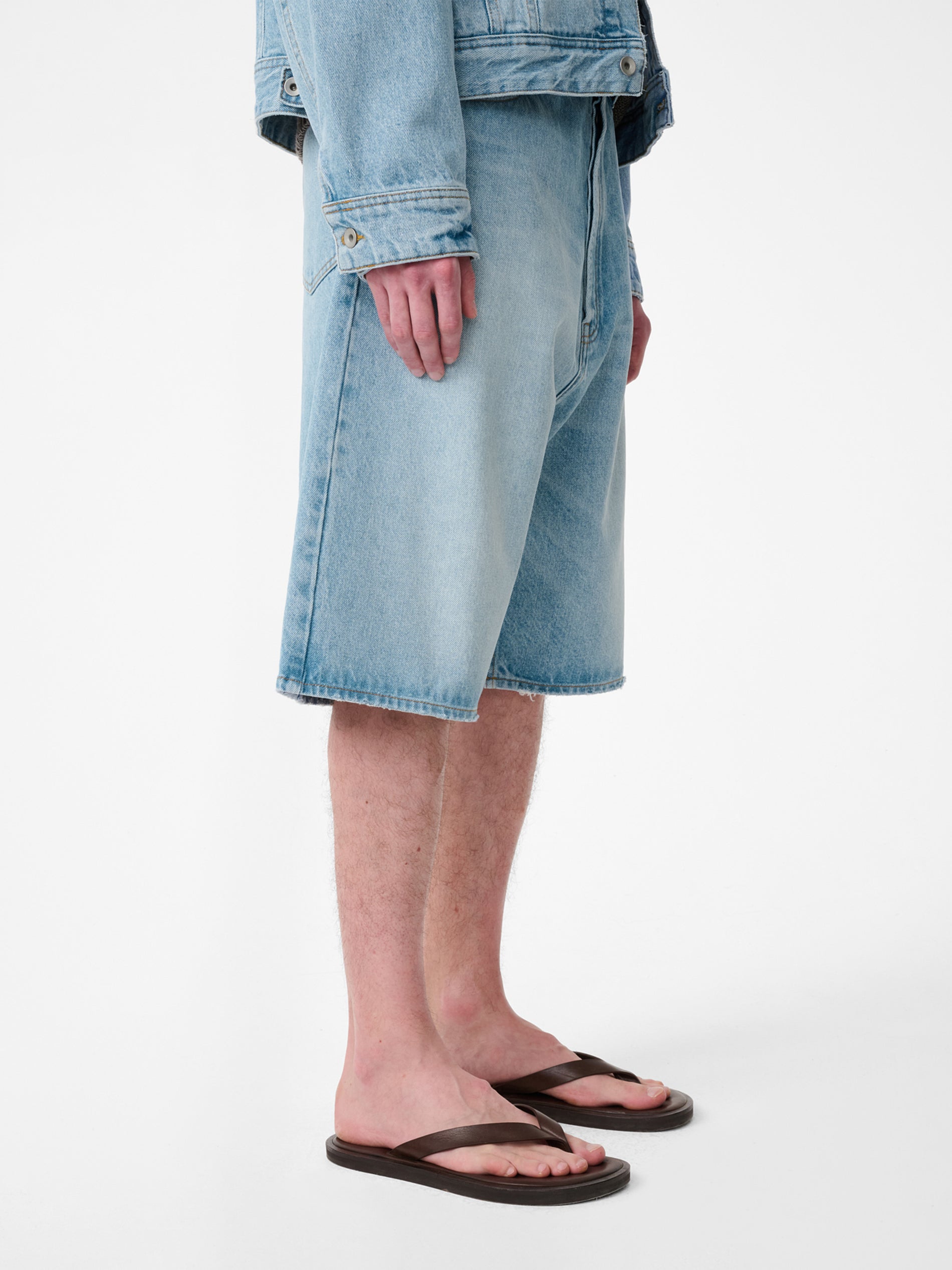 Marylebone Denim Short in Bleached Wash