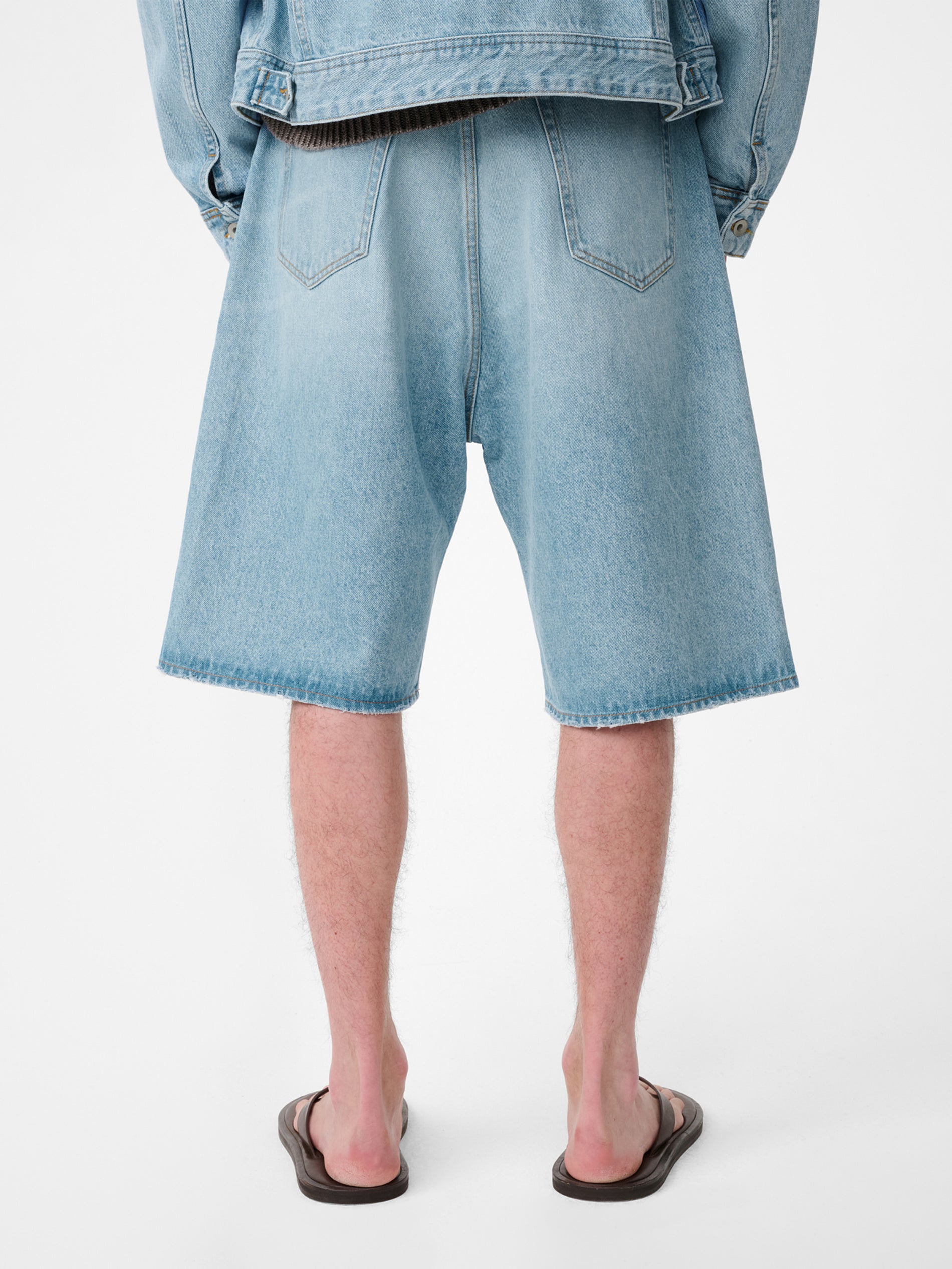 Marylebone Denim Short in Bleached Wash
