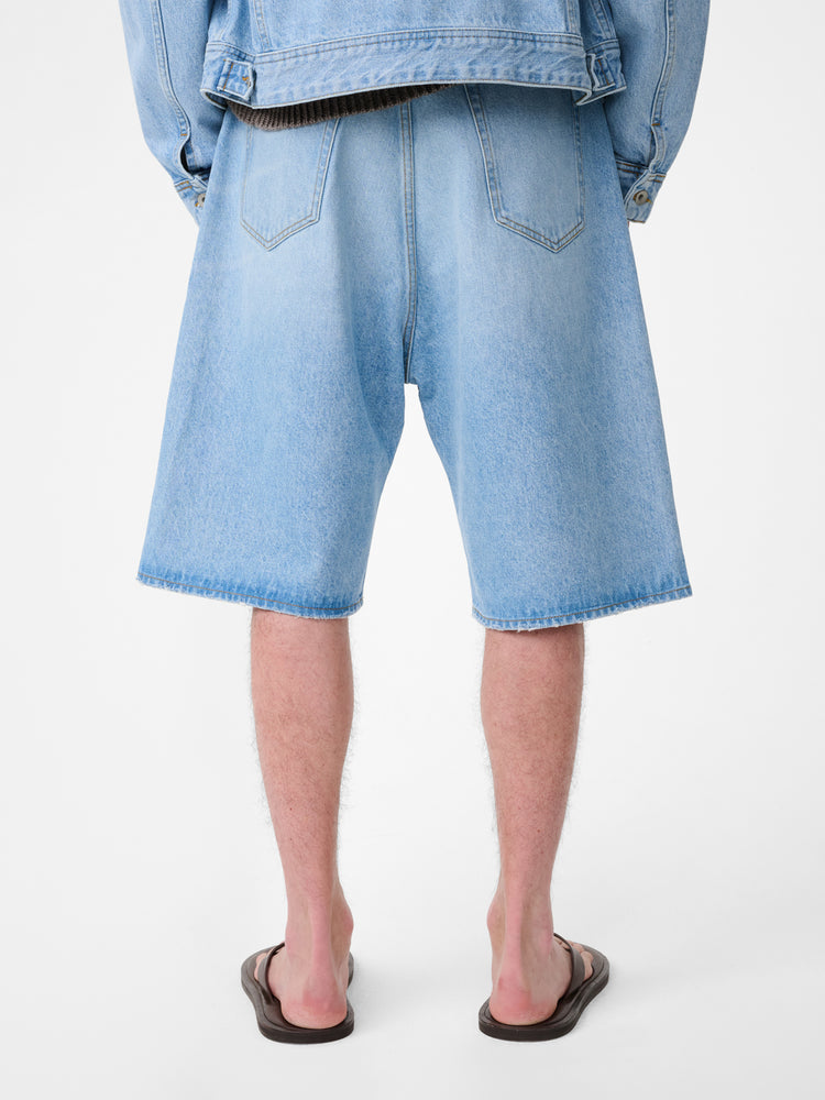 Marylebone Denim Short in Bleached Wash