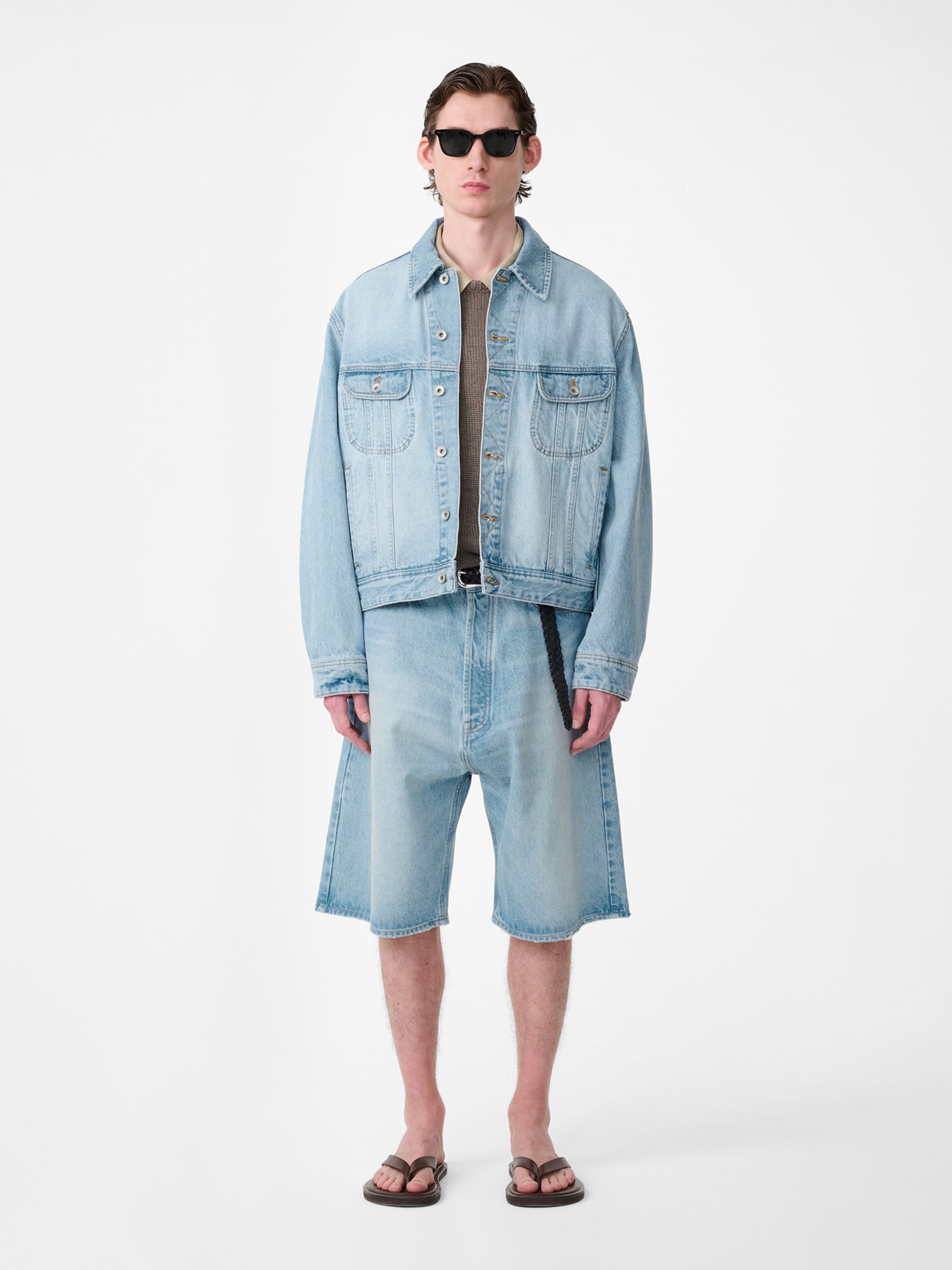 Marylebone Denim Short in Bleached Wash
