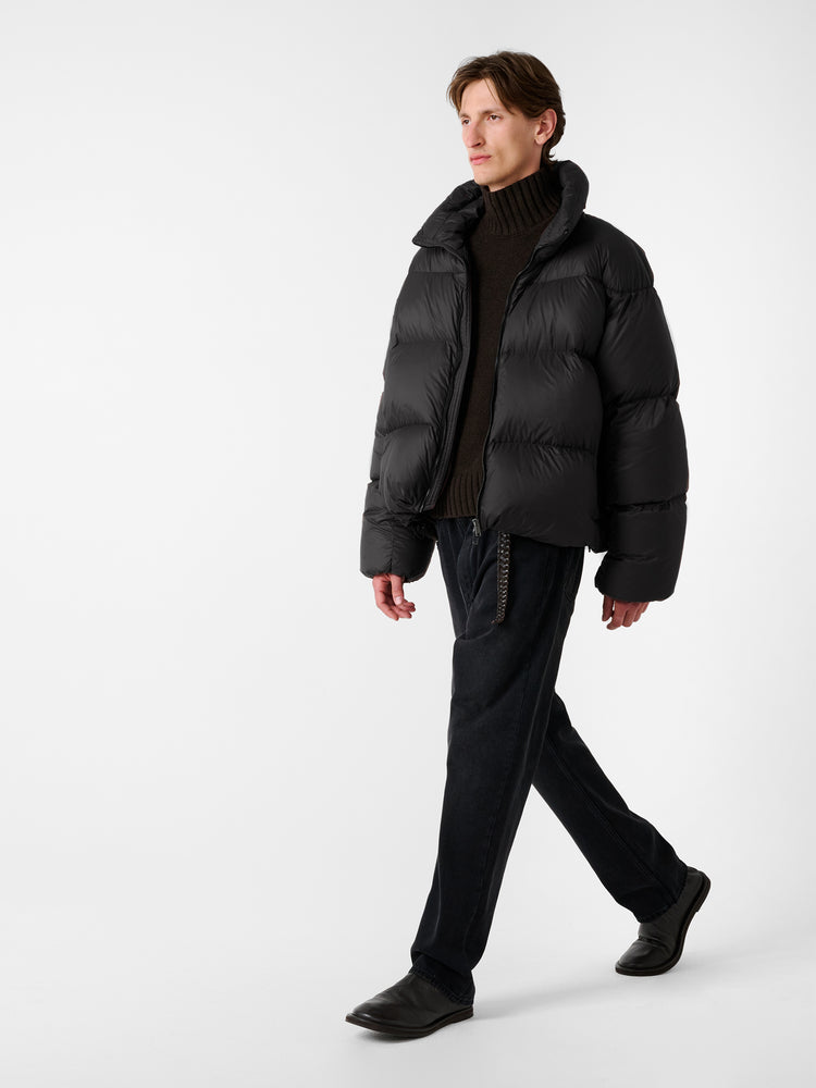 Massey Puffer Jacket in Black