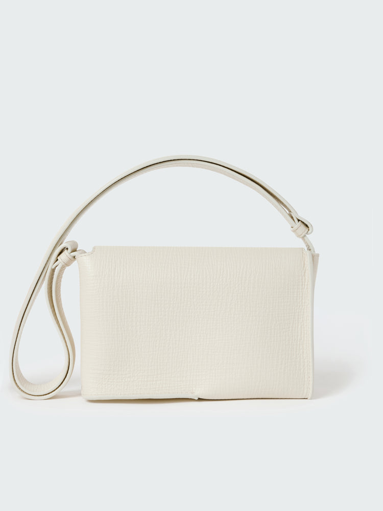 Meshi Mini Leather Bag in Parchment