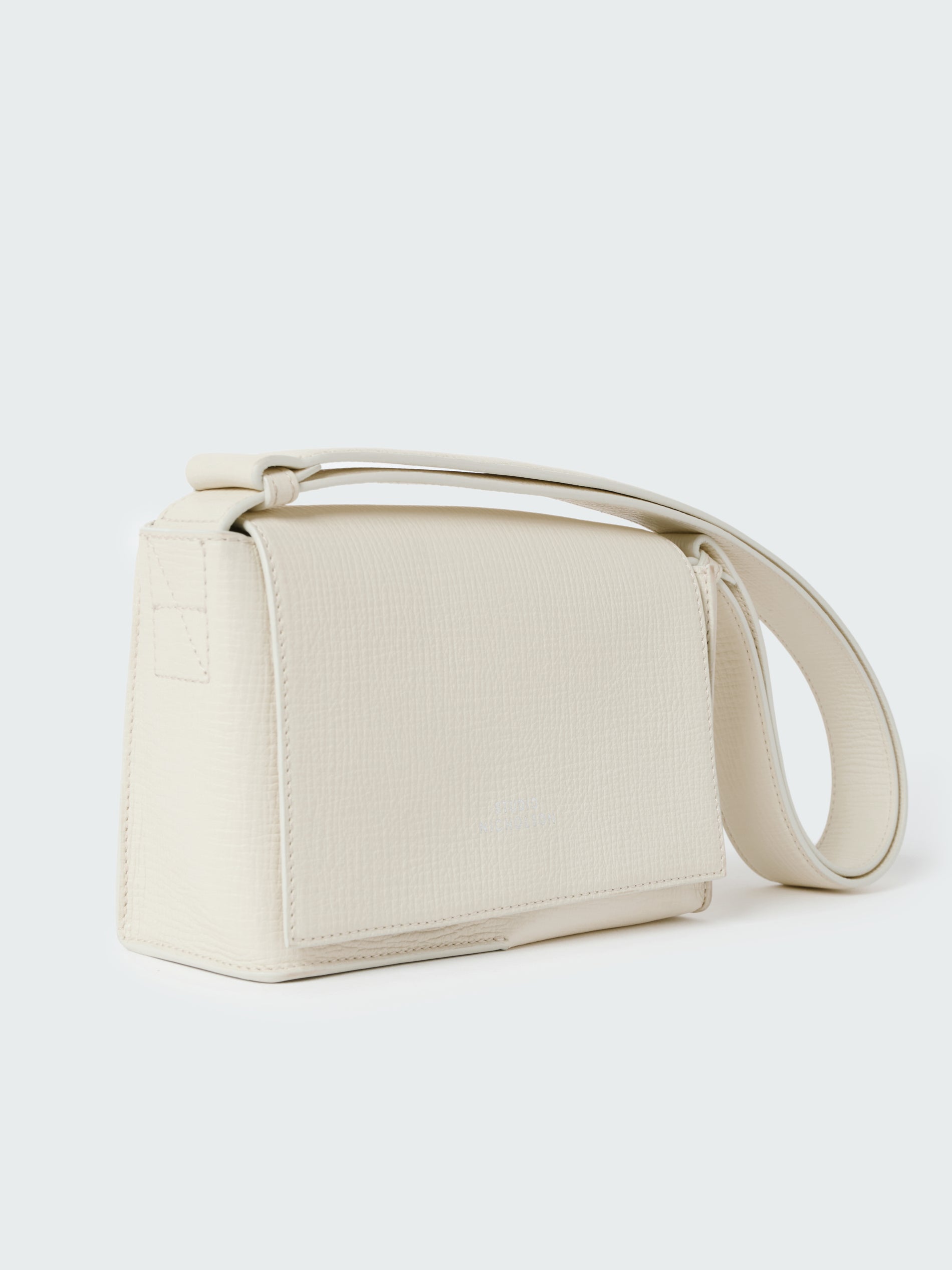 Meshi Mini Leather Bag in Parchment