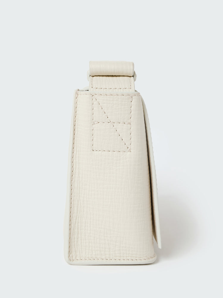 Meshi Mini Leather Bag in Parchment