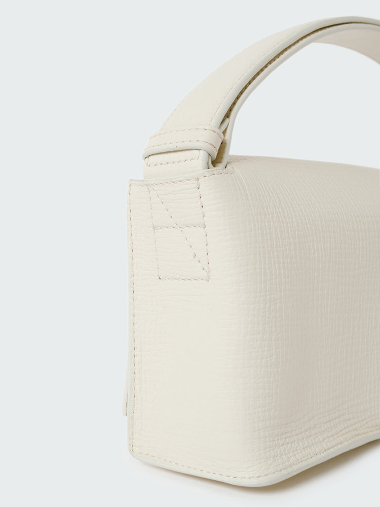 Meshi Mini Leather Bag in Parchment