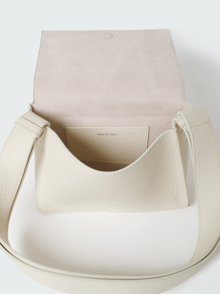 Meshi Mini Leather Bag in Parchment