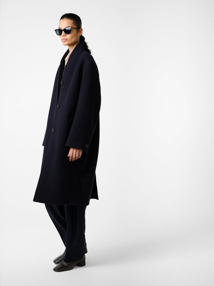 Morro Coat in Dark Navy