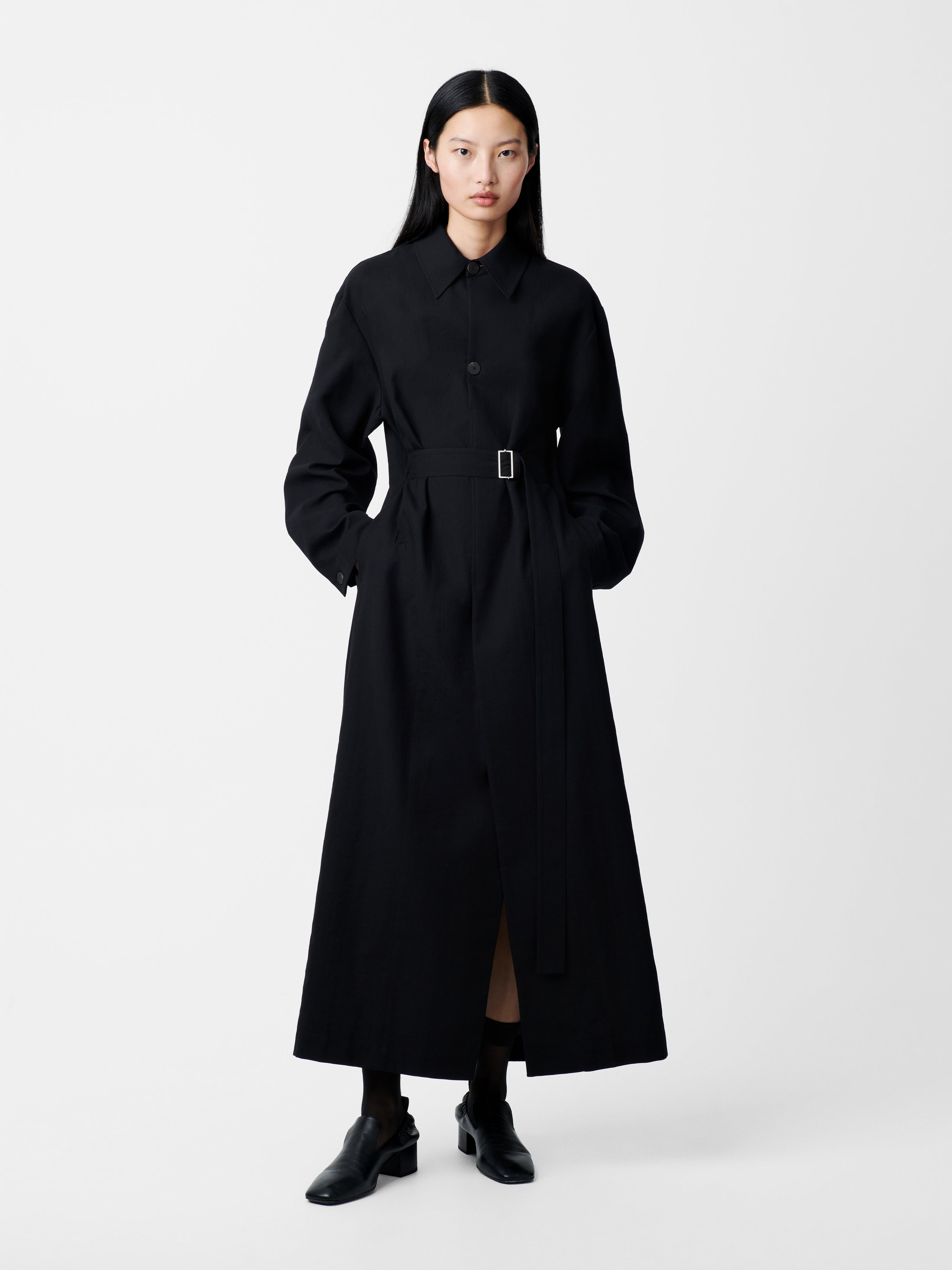 【新品】nicholson&nicholson 　MY TRENCH　38　黒 Studio Nicholson Mawer Trench Coat | Black | FARFETCH