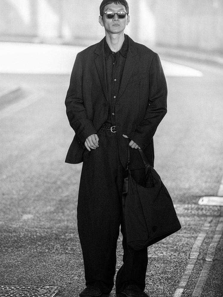 SN X POTR YOSHIDA & Co. Bonsac Bag in Darkest Navy