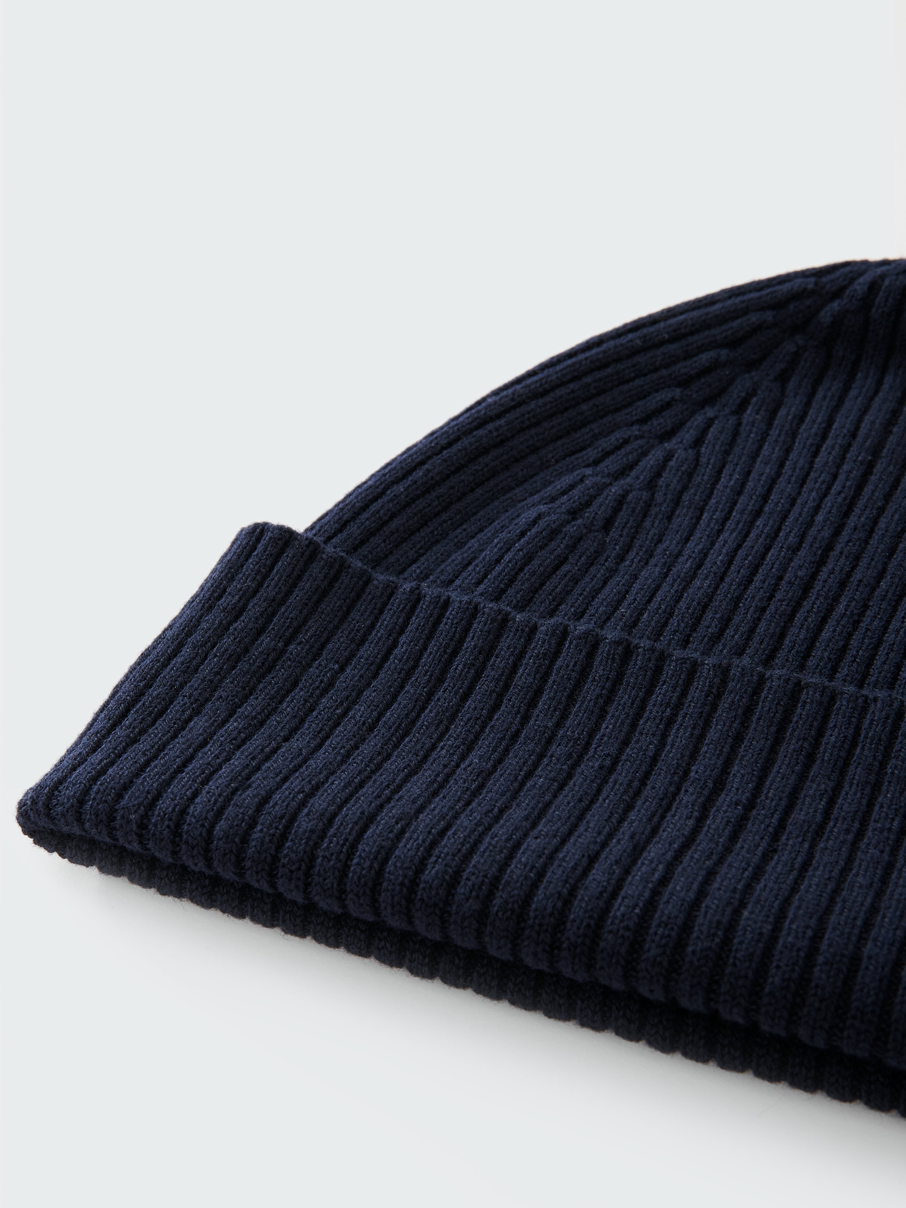 Mikkel Beanie In Navy | Ink Blue Cashmere Hat | Studio Nicholson