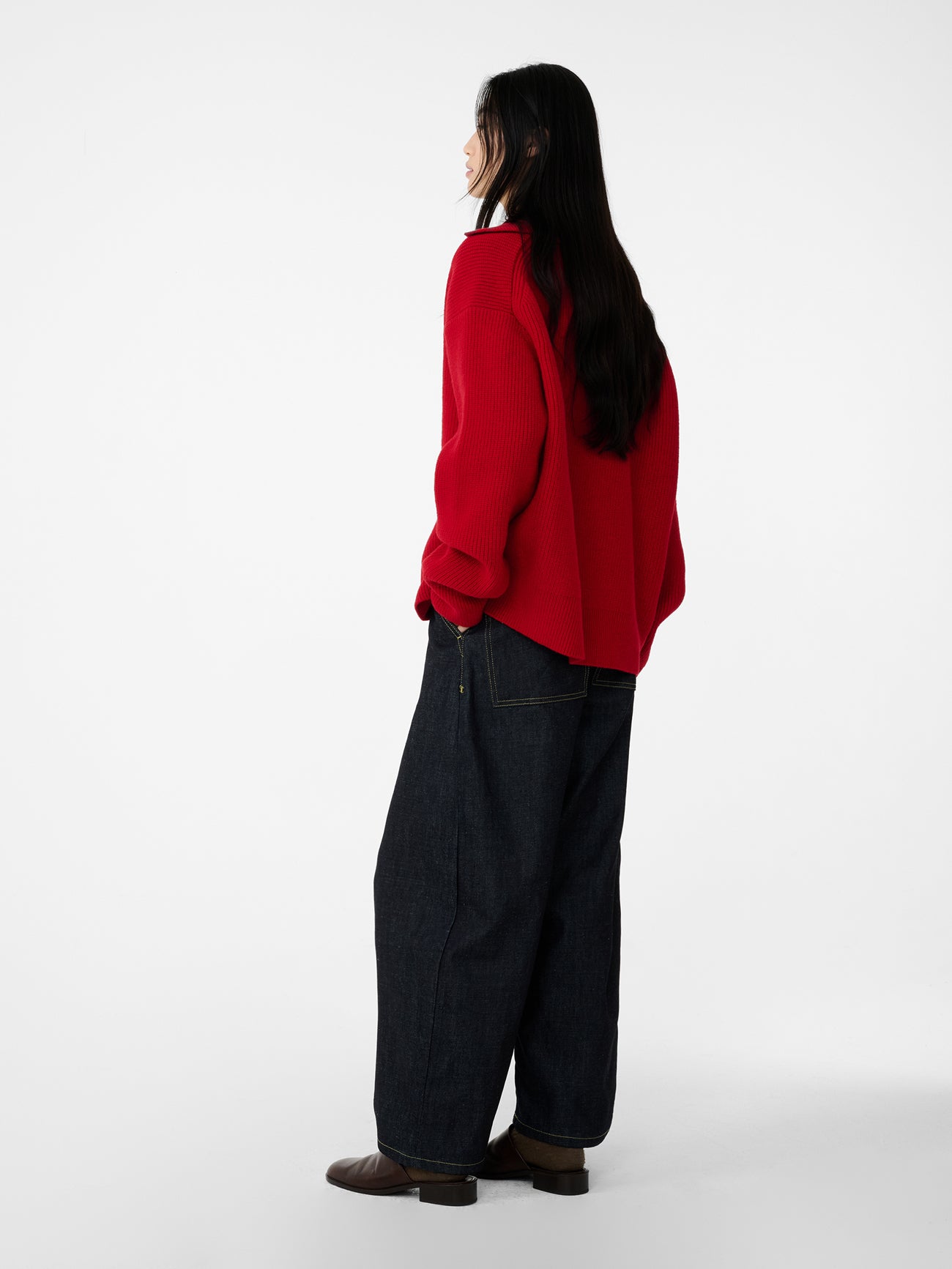 Nash Knit in Crimson - Studio Nicholson