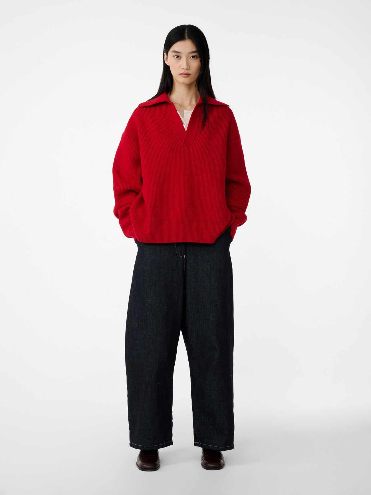 Nash Knit in Crimson - Studio Nicholson