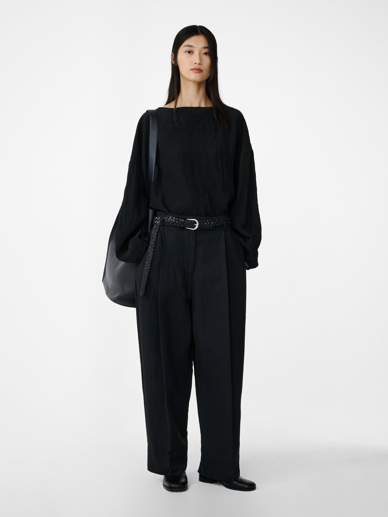 Nasser Pant in Black Grape - Studio Nicholson