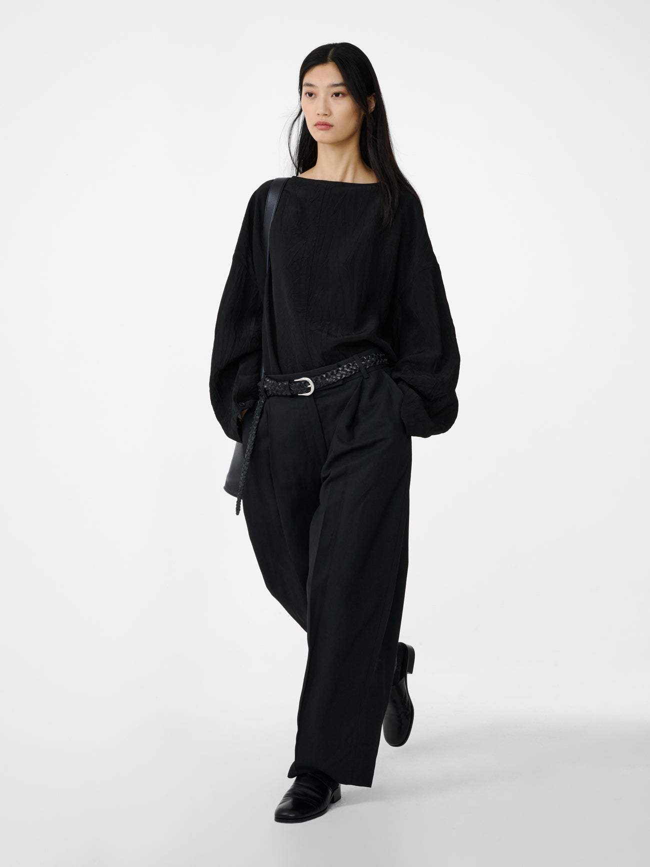 Nasser Pant in Black Grape - Studio Nicholson