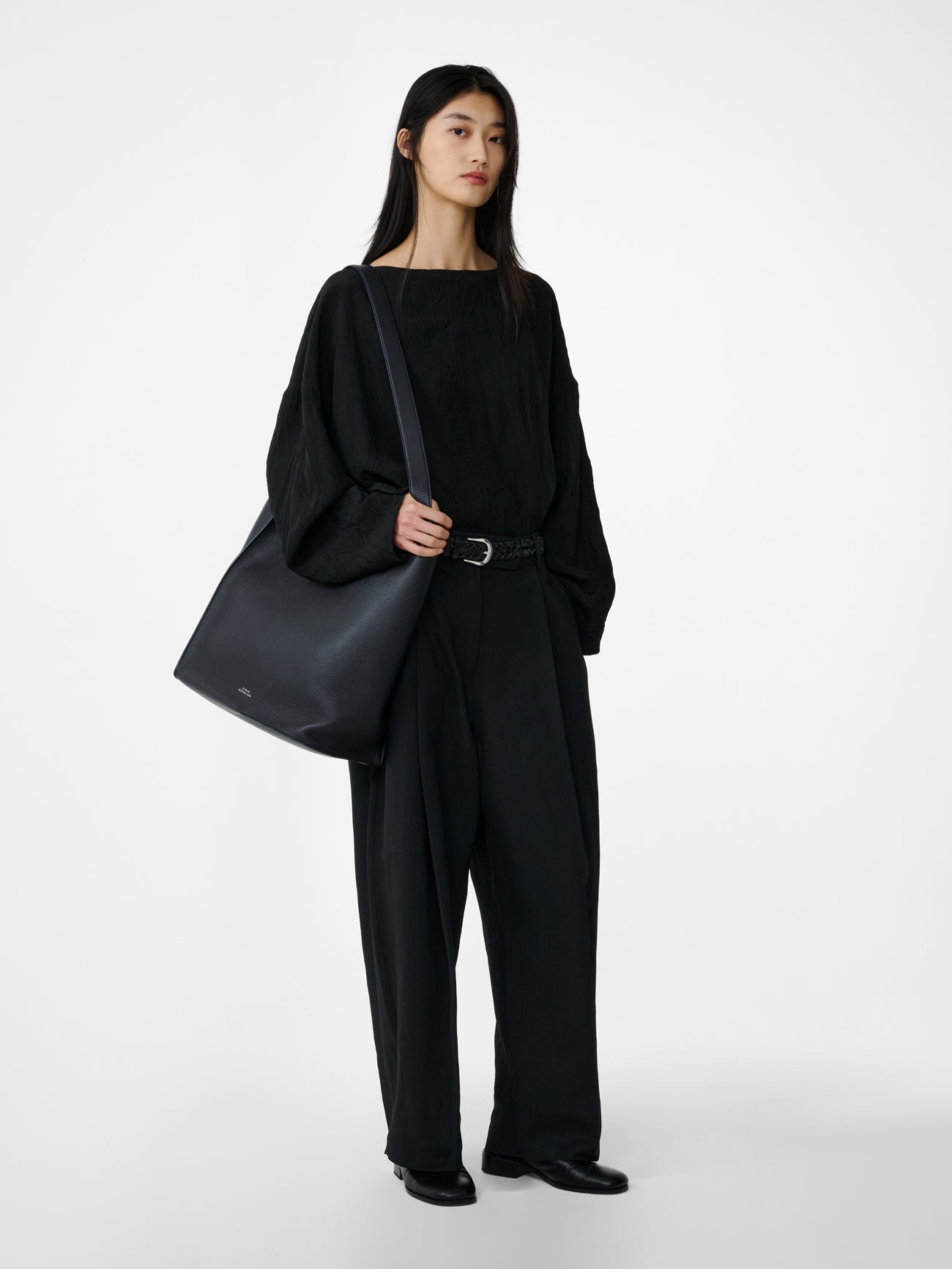 Nasser Pant in Black Grape - Studio Nicholson